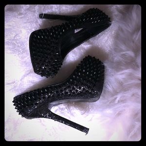 Steve Madden Spiked Glitter Heels